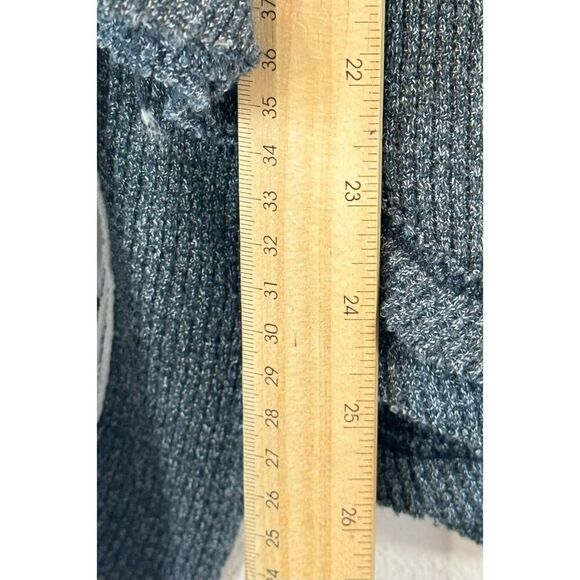 Free People We The Free Blossom Thermal Boho Patchwork  Balloon Sleeves Tunic L - Picture 9 of 11